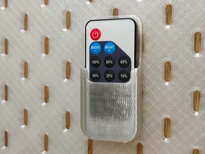 Small remote control holder for IKEA Skadis