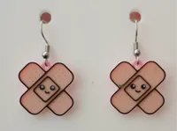 Pansement kawaii - boucles d'oreilles et porte-clés — photo 2