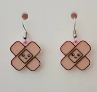 Pansement kawaii - boucles d'oreilles et porte-clés — photo 3