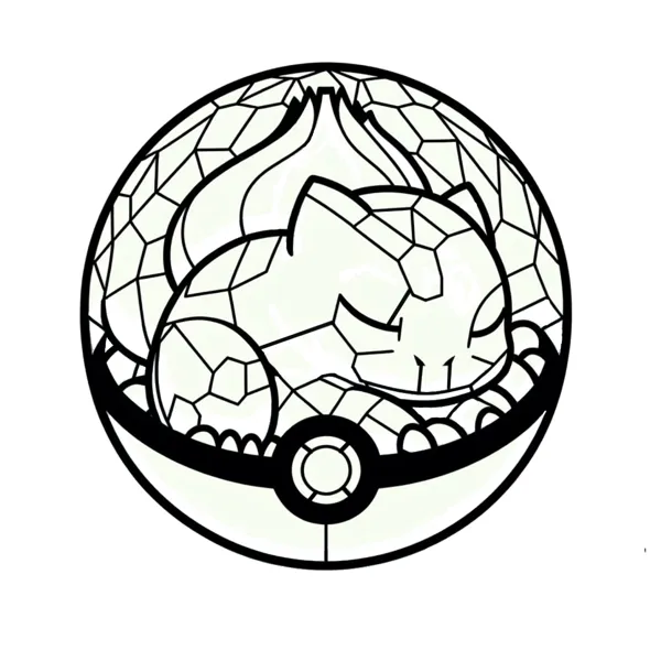 Bulbizarre — figurine dans sa Poké Ball