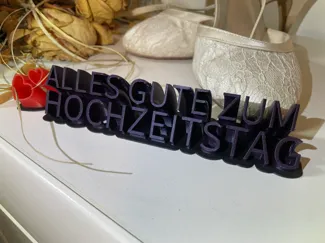 Alles Gute zum Hochzeitstag Schild