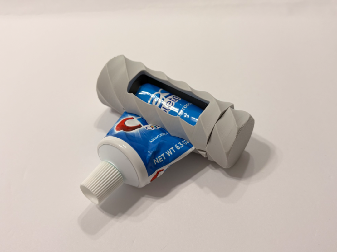 Ratcheted Twisted Toothpaste Tube Squeezer