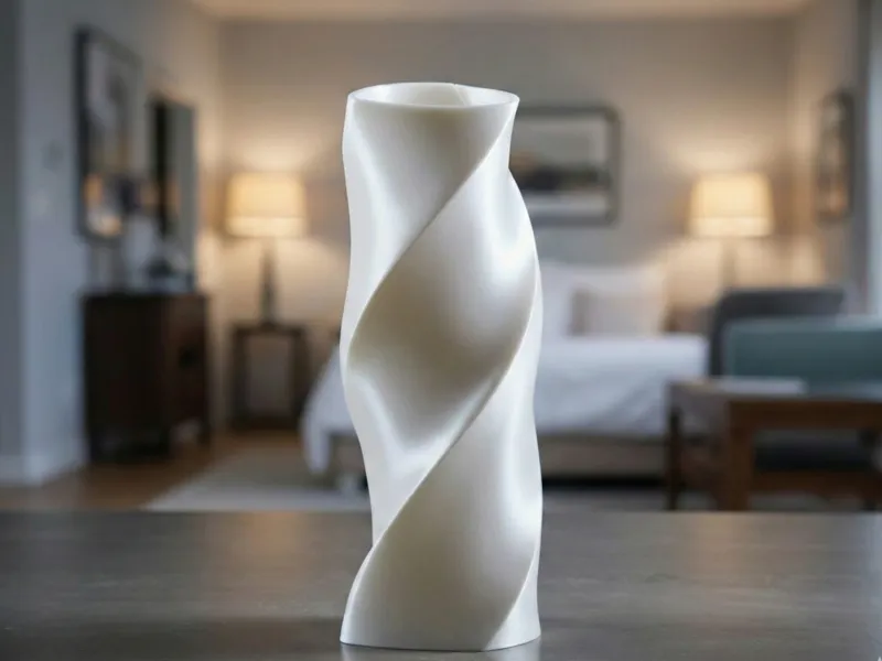 Twisted Elegance Vase – Flowing Spiral Design