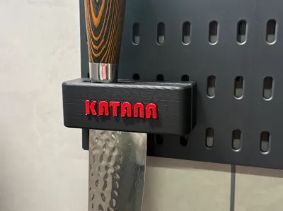 Japanese kitchen knife holder IKEA pegboard & no-drill adhesive version