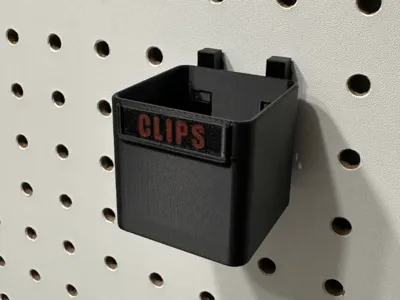Small bin for 1in pegboard (US and CAN)
