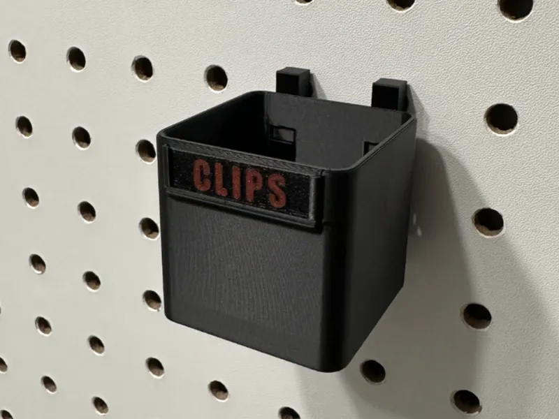 Small bin for 1in pegboard (US and CAN)