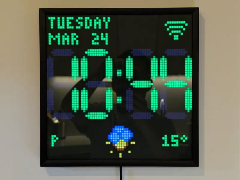 Divoom Pixoo 64 command strip wall mount