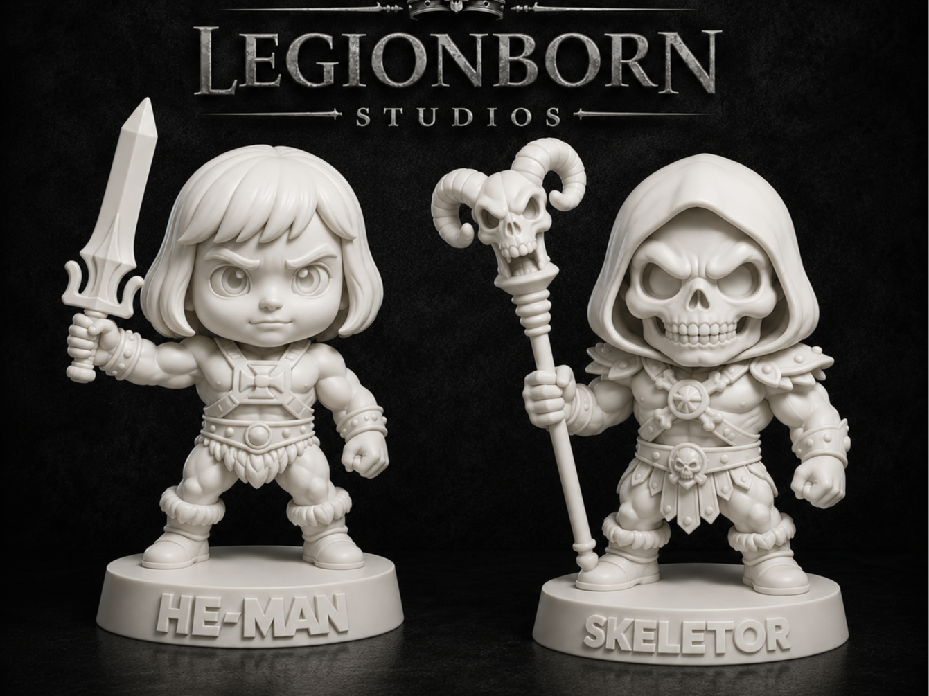 He-Man and Skeletor Chibi collection