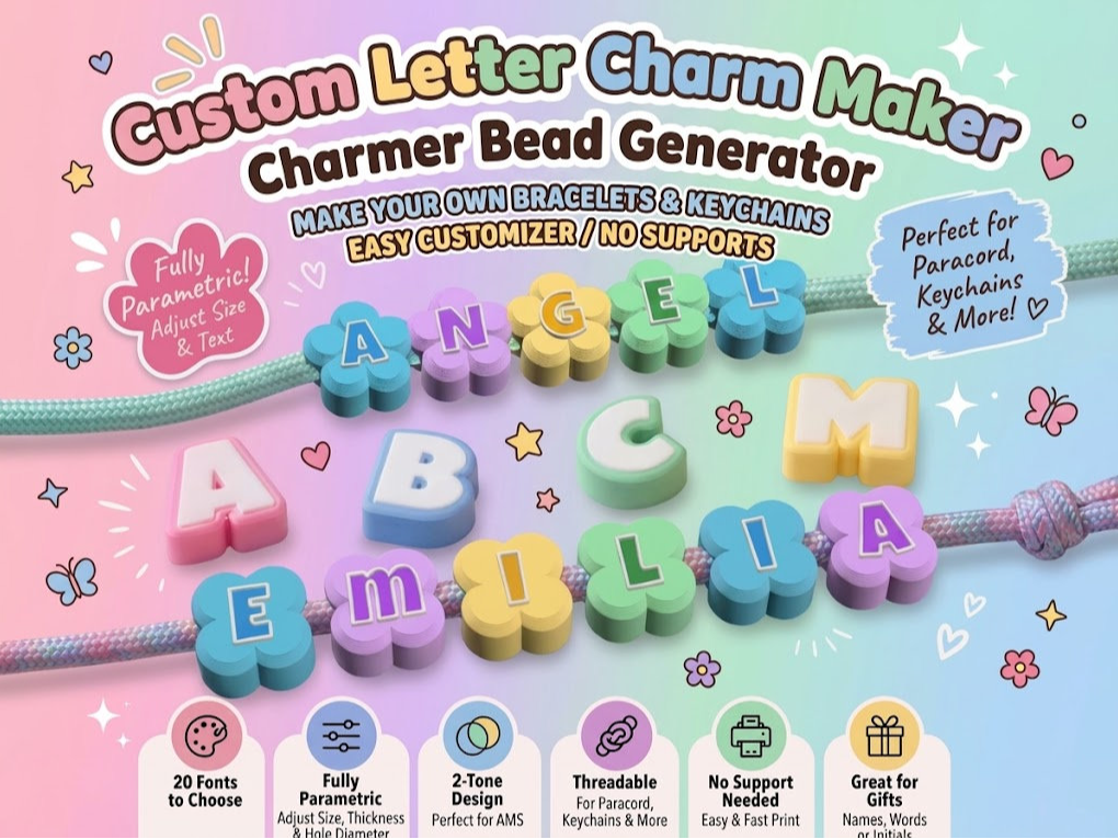 Custom Letter Charm & Bracelet Bead Maker - 1