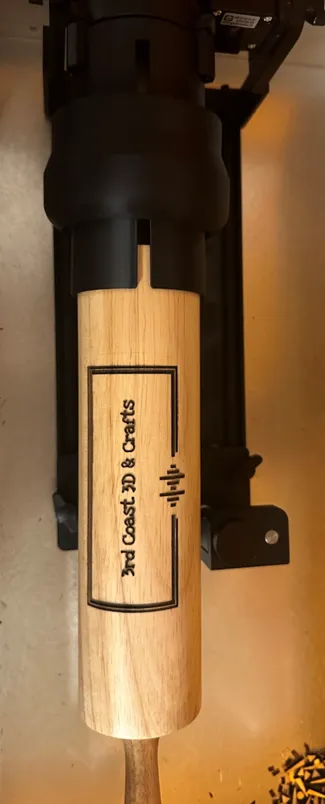 Rotary Rolling Pin Jig for Laser Engraver 