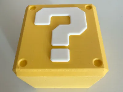 Mario Block Box with Magnetic Lid, thinner ? Marks