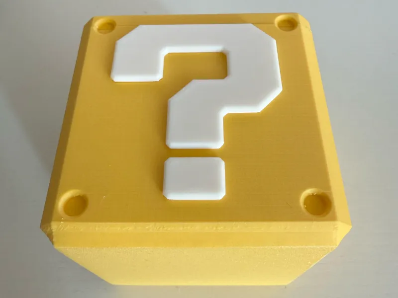 Mario Block Box with Magnetic Lid, thinner ? Marks