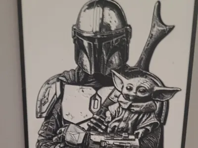 mandalorian yoda hueforge