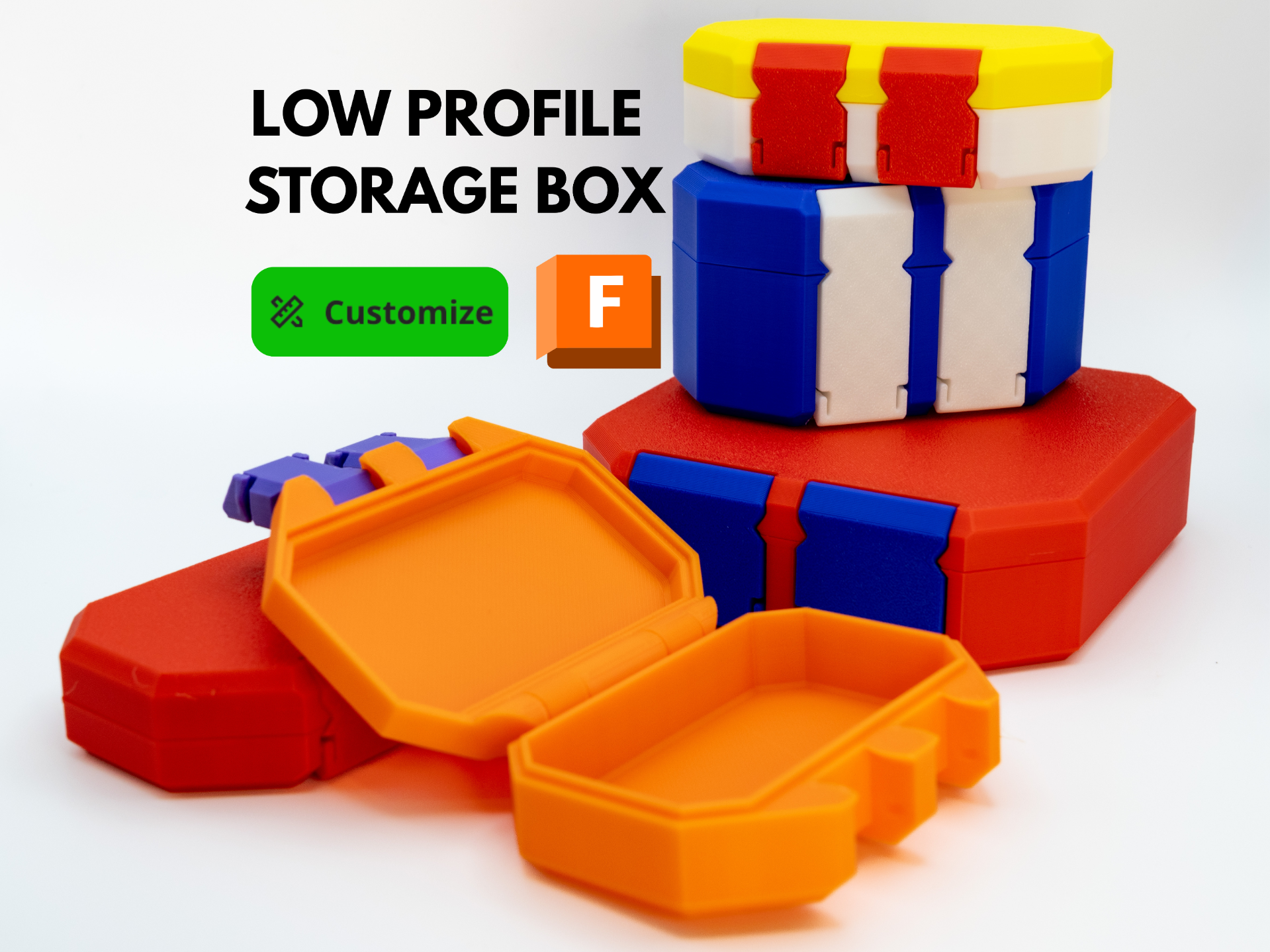 Low Profile SnapLock Box (Customizable/Parametric)