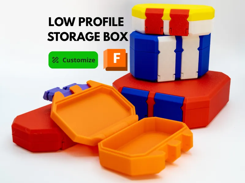 Low Profile SnapLock Box (Customizable/Parametric)