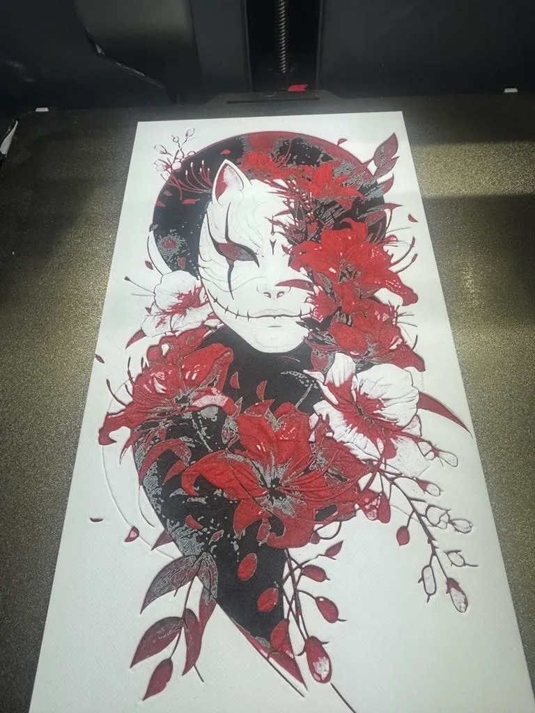 Red Flower Mask by Proper3dprints - MakerWorld