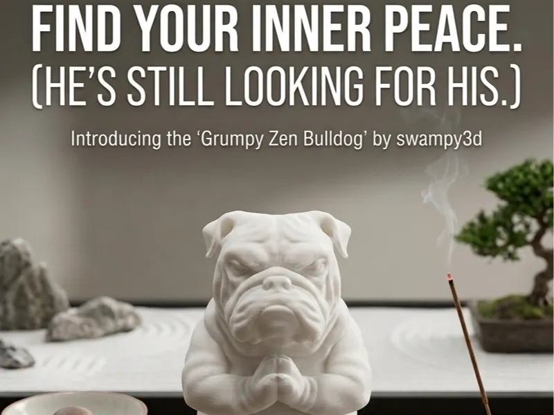 Grumpy Zen Bulldog