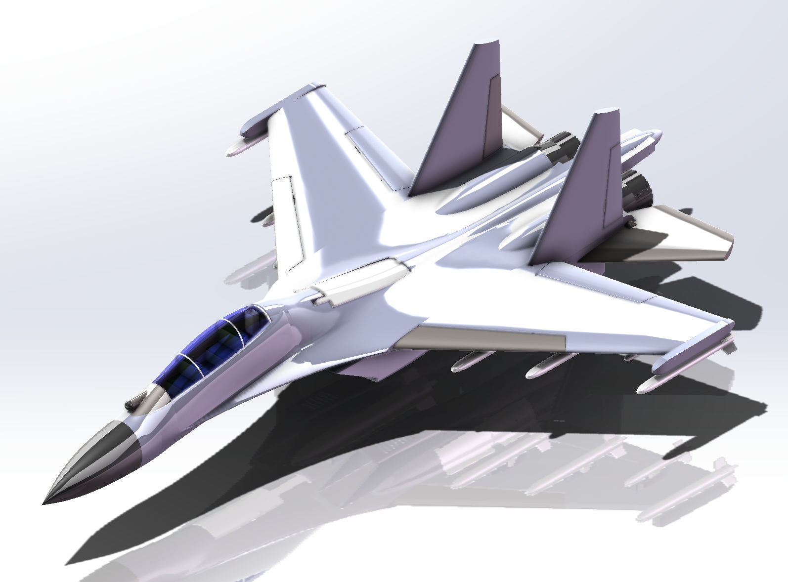 Miniatura 1 do modelo 3D J16,歼16,机械美，全动版，起落架收入，仓盖收放，还完度高，长360mm