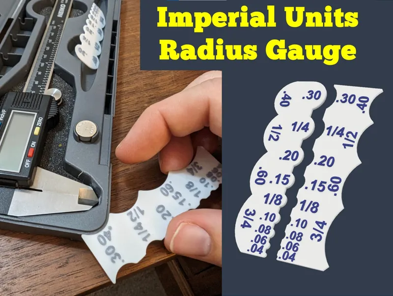 Imperial Radius Gauge (inch) - Internal & External