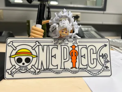 one piece lettering
