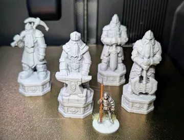 Escenografía en miniatura: Dwarven Attribute Statues - Tabletop Terrain — vista de referencia 3