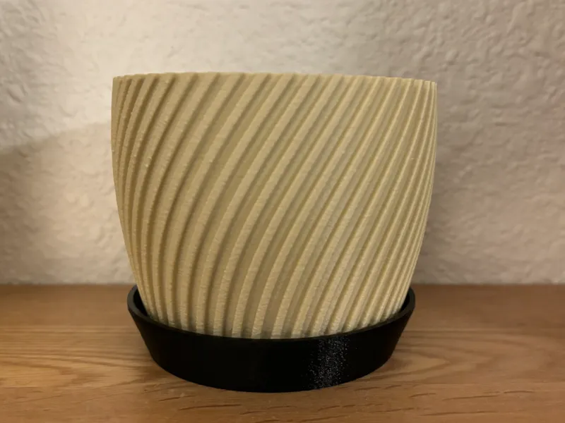 Parametric Splined Planter Pot and Drip Tray