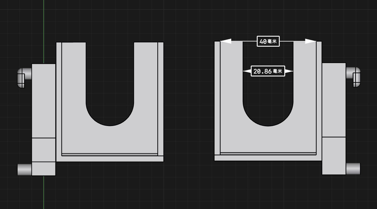 Miniatura 5 do modelo 3D 万能尺寸洞洞板插座挂载器