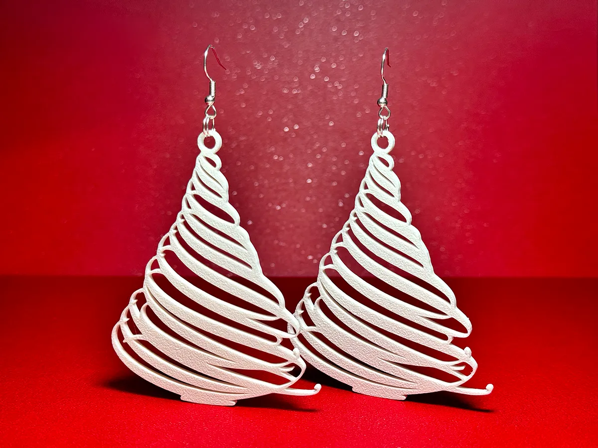Christmas Tree Earrings view 2