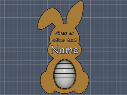 Customizable Easter Bunny Egg Holder 