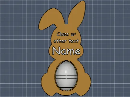 Customizable Easter Bunny Egg Holder