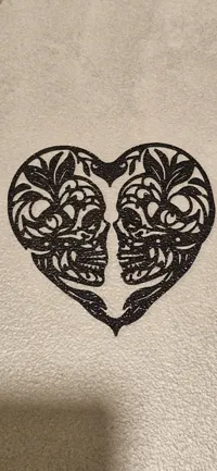 Décoration murale cœur et crâne — photo 2