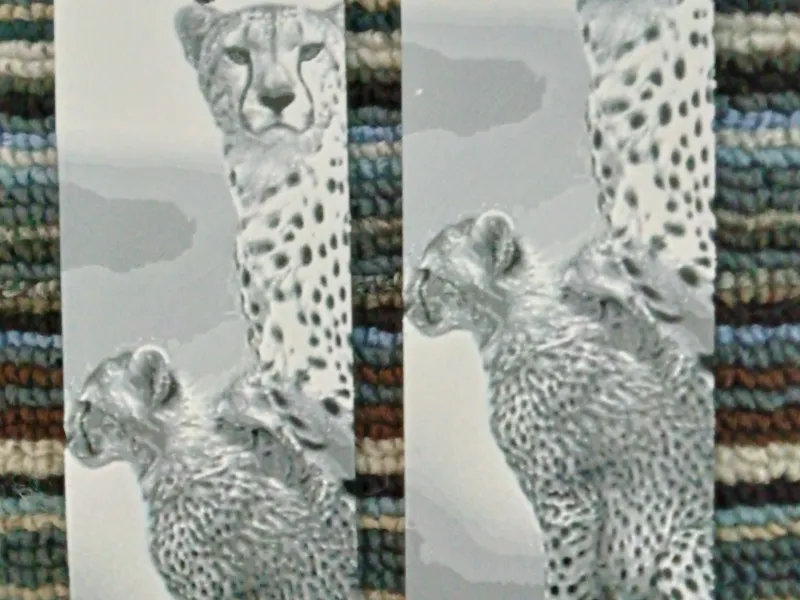 Bookmark African Wildlife - Cheetah and pup