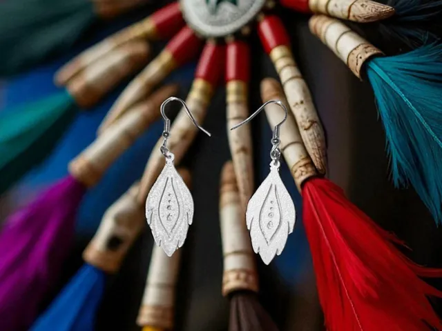 Indian feather v2 earrings