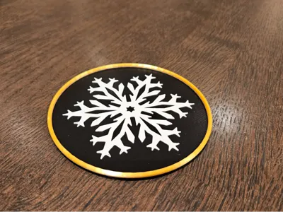 snowflake coaster