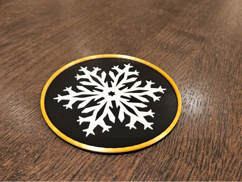 snowflake coaster