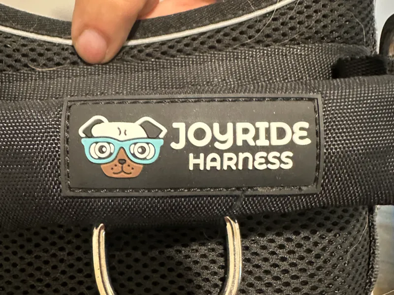 Joyride Dog Harness Label