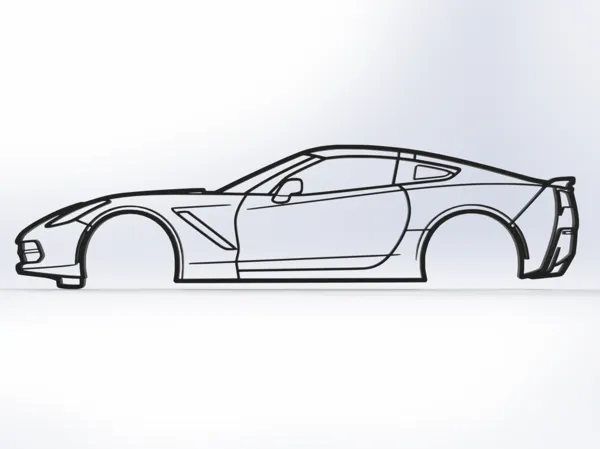 Déco murale Chevrolet Corvette C7