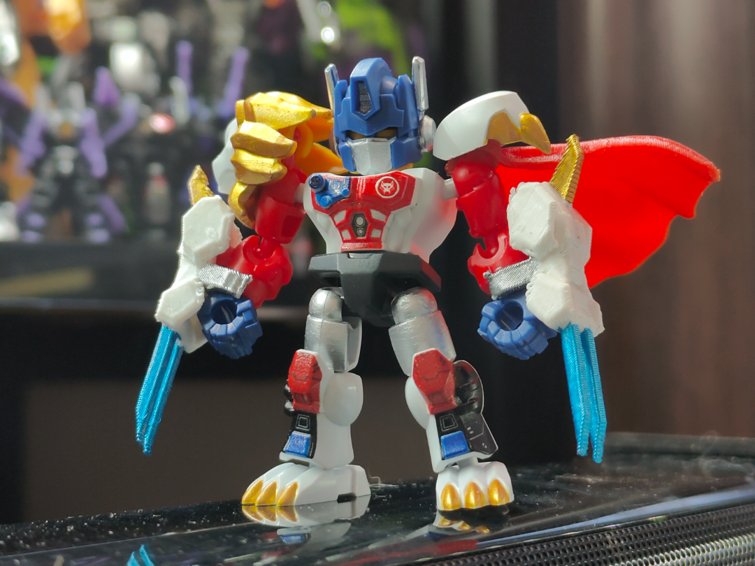 Miniatura 1 do modelo 3D 布鲁可星辰版白狮擎天柱配件包（披风+爪子+大宝剑）