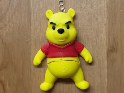 Flexi Angry Winnie The Pooh Keyring