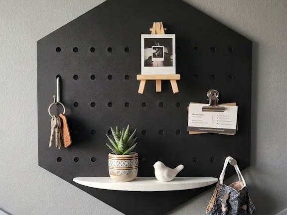 HexaGrid Wall Panel – Hexagon Regal & Organizer