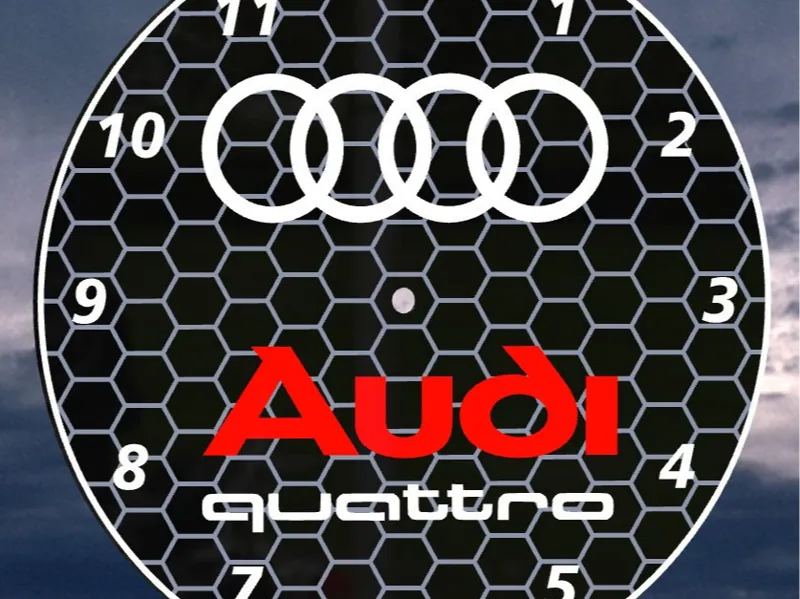 Audi Quattro Ziffernblatt für eine Wanduhr
