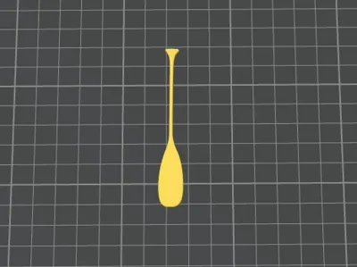 Paddle long blade curved