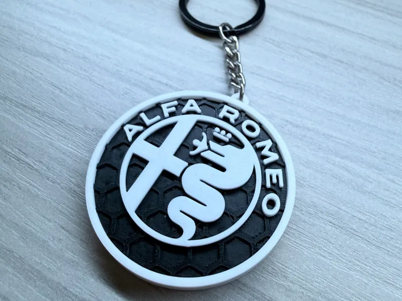 Alfa Romeo Keychain – Multicolor 3D