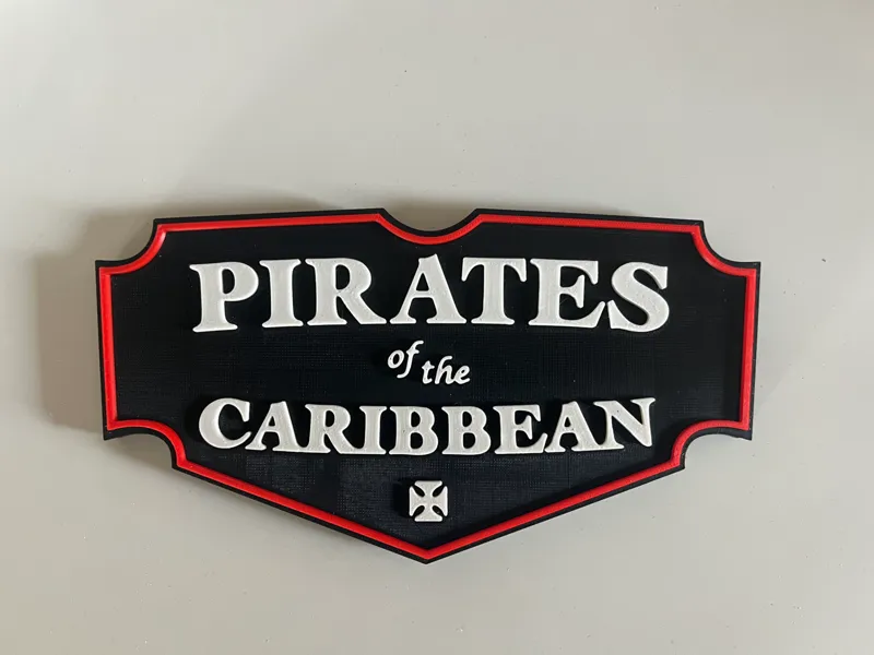 Pirates of the Caribbean ride sign
