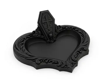 Bandeja organizadora: Goth Coffin Cross Jewelry Tray and Ring Holder — vista de referencia 4