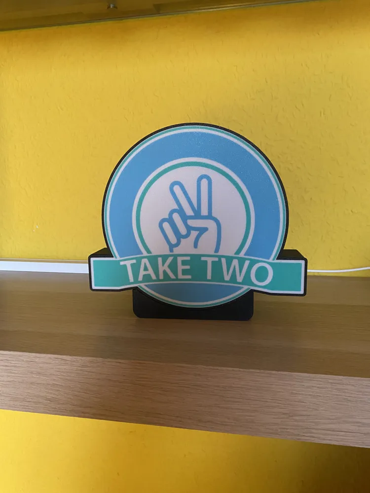 Take Two Design Take Two Logo - 免费 3D 打印模型 - MakerWorld