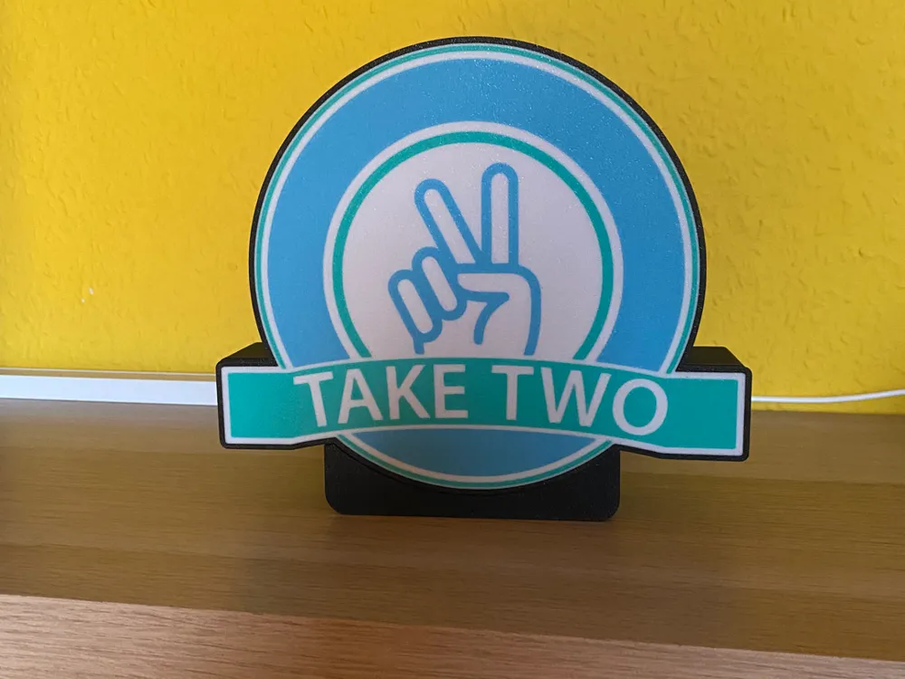 Take Two Design Take Two Logo - 免费 3D 打印模型 - MakerWorld