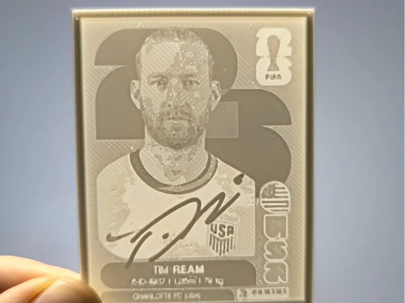 Cromo en 3D de Tim Rean (Album Panini 2026)