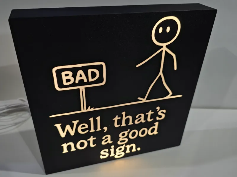 Bad sign lightbox