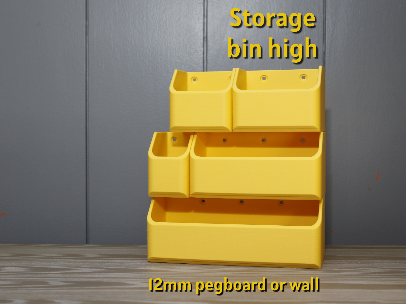 Storage bin high - Biltema pegboard / Wall mount